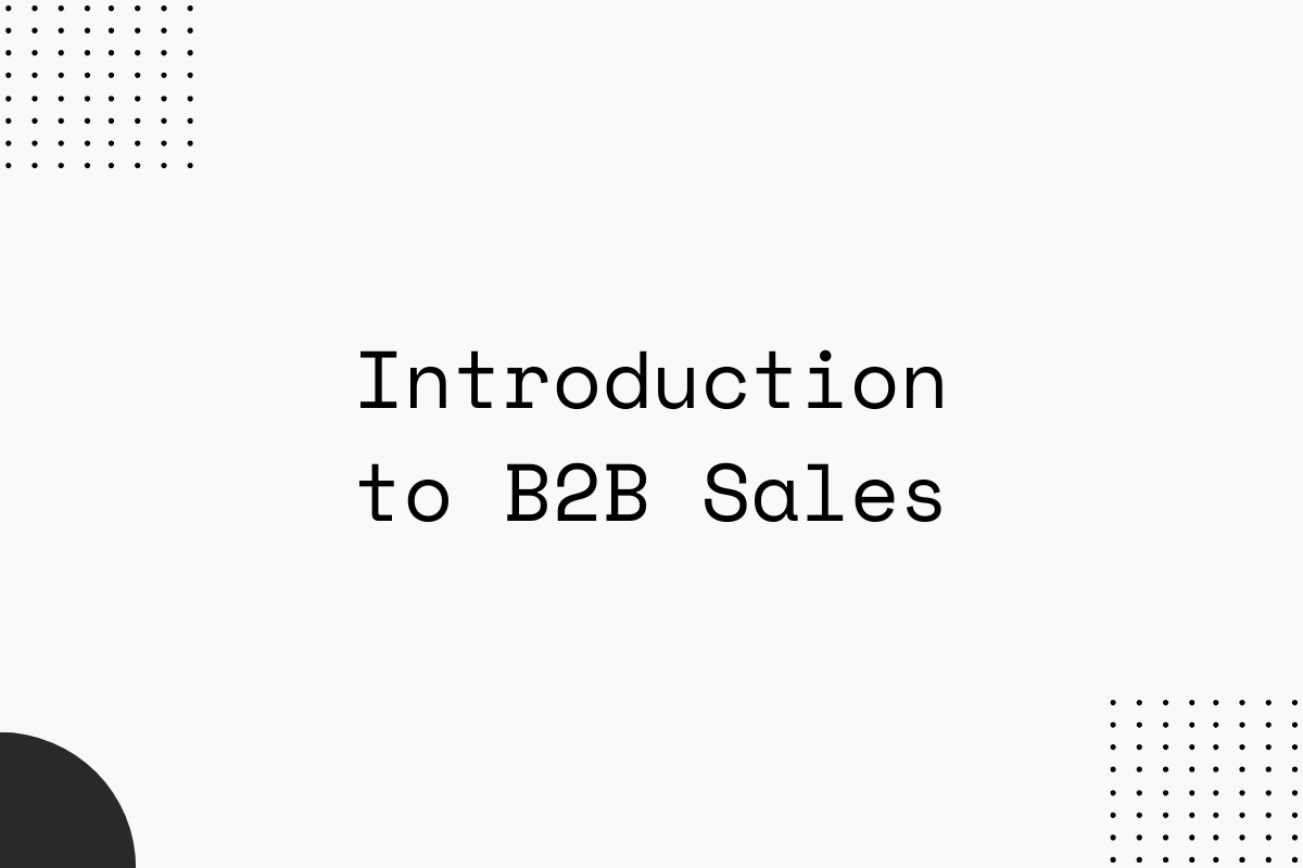 Introduction to B2B Sales